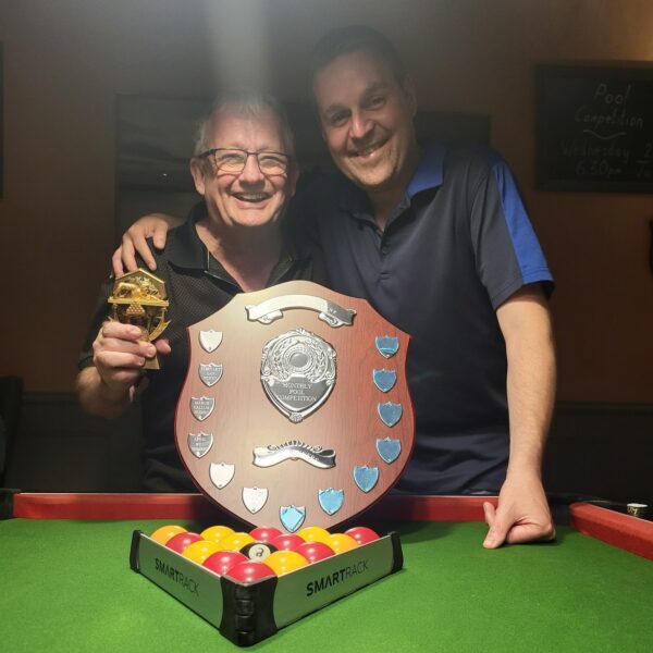 And the Winner of our July Pool Competition last week saw Adam beat local businessman…